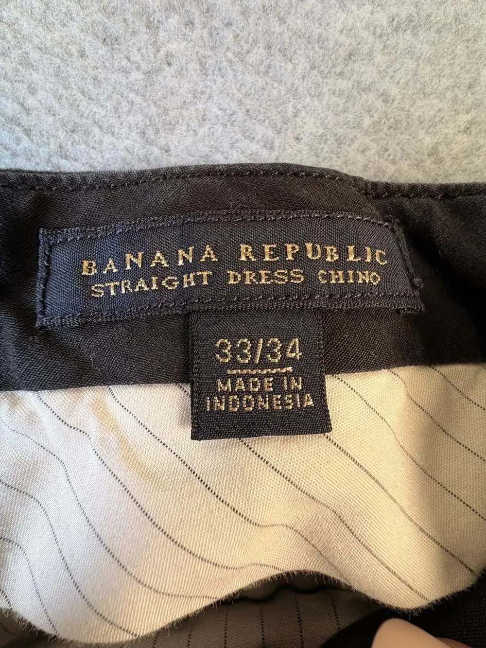 Banana Republic Straight Dress Chino Size 33/34 Black Pants